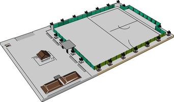 terrein, illustratie, vector Aan wit achtergrond.