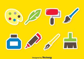 Verfgereedschap Vector Set