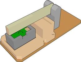 houten circuit, illustratie, vector Aan wit achtergrond.