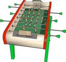 tafel Amerikaans voetbal speelgoed, illustratie, vector Aan wit achtergrond.