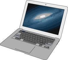 model- van een laptop, illustratie, vector Aan wit achtergrond.