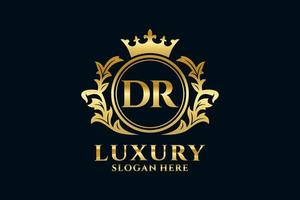 eerste dr brief Koninklijk luxe logo sjabloon in vector kunst voor luxueus branding projecten en andere vector illustratie.