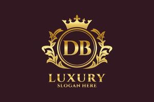 eerste db brief Koninklijk luxe logo sjabloon in vector kunst voor luxueus branding projecten en andere vector illustratie.