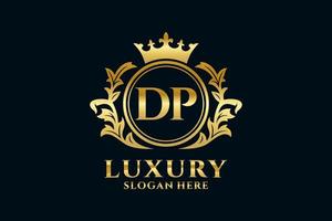 eerste dp brief Koninklijk luxe logo sjabloon in vector kunst voor luxueus branding projecten en andere vector illustratie.