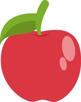 rood appel, illustratie, vector Aan wit achtergrond