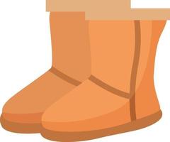 vrouw bruin winter schoenen, illustratie, vector Aan wit achtergrond