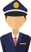 Politie officier, illustratie, vector Aan wit achtergrond