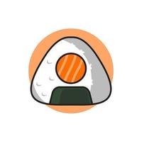 onigiri voedsel illustratie logo ontwerp vector