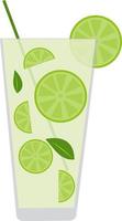 mooi hoor mojito, illustratie, vector Aan een wit achtergrond.