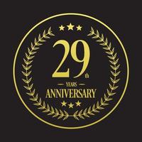 luxe 29e verjaardag logo illustratie vector.vrij vector illustratie vrij vector