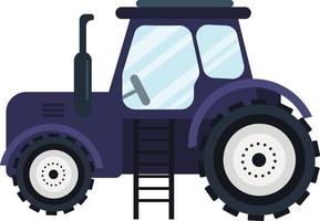 blauw tractor, illustratie, vector Aan een wit achtergrond.