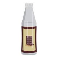 chocola jam in een fles. vector