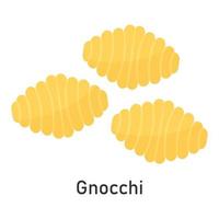 gnocchi pasta. restaurant pasta. voor menu ontwerp, verpakking. vector illustratie.