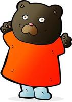 grappige cartoon zwarte beer vector