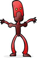 cartoon grappige robot vector