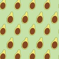 patroon naadloos avocado plak fruit vector