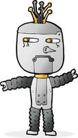 cartoon zwaaiende robot vector