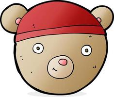 tekenfilm teddy beer hoofd vector