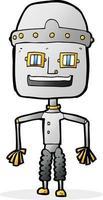 grappige tekenfilmrobot vector