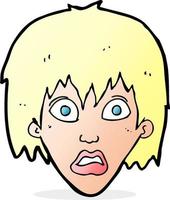 cartoon bange vrouw vector