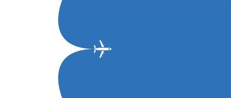 vliegtuig opening blauw achtergrond achter vector