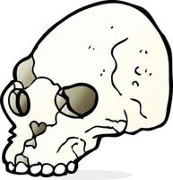 cartoon spookachtige schedel vector