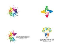 kleurrijke cmmunity logo set vector
