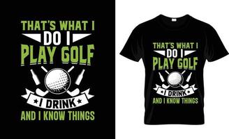 golf t-shirt ontwerp, golf t-shirt leuze en kleding ontwerp, golf typografie, golf vector, golf illustratie vector