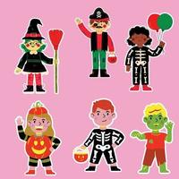 halloween kinderen reeks vector