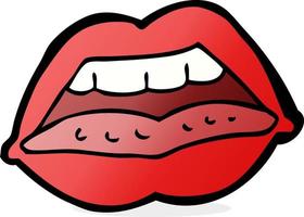 cartoon sexy lippen symbool vector