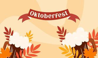 oktoberfeest achtergrond. oktoberfeest bier festival evenement spandoek. vector