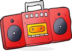 cartoon radio cassettespeler vector