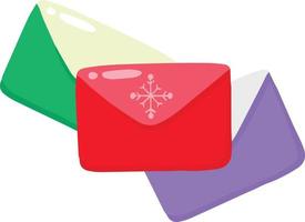 hand- getrokken Kerstmis envelop illustratie vector