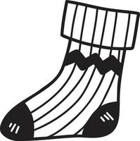 hand- getrokken Kerstmis sokken illustratie vector
