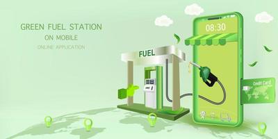 online applicatieontwerp voor tankstations vector