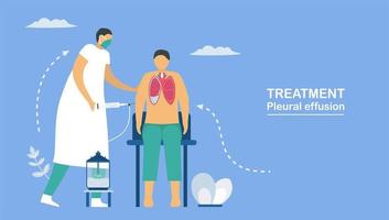 pleurale effusie is het verzamelen van overtollig vocht vector