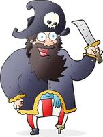 tekenfilm piratenkapitein vector