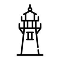 een observatorium toren lijn icoon downloaden vector