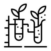 botanisch Onderzoek icoon in lineair stijl vector