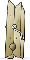 tekenfilm houten pin vector