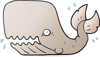 tekenfilm boos walvis vector