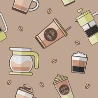 pastel koffie dranken vector