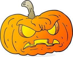 cartoon halloween pompoen vector