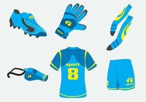 Blauwe Voetbal Kit Vector