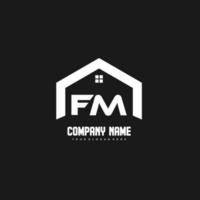 fm eerste brieven logo ontwerp vector voor bouw, huis, echt landgoed, gebouw, eigendom.