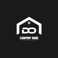 Doen eerste brieven logo ontwerp vector voor bouw, huis, echt landgoed, gebouw, eigendom.