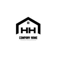 hh eerste brieven logo ontwerp vector voor bouw, huis, echt landgoed, gebouw, eigendom.