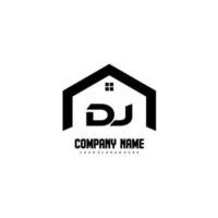 dj eerste brieven logo ontwerp vector voor bouw, huis, echt landgoed, gebouw, eigendom.