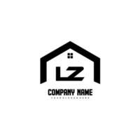lz eerste brieven logo ontwerp vector voor bouw, huis, echt landgoed, gebouw, eigendom.