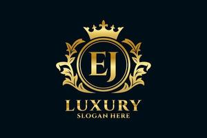 eerste ej brief Koninklijk luxe logo sjabloon in vector kunst voor luxueus branding projecten en andere vector illustratie.